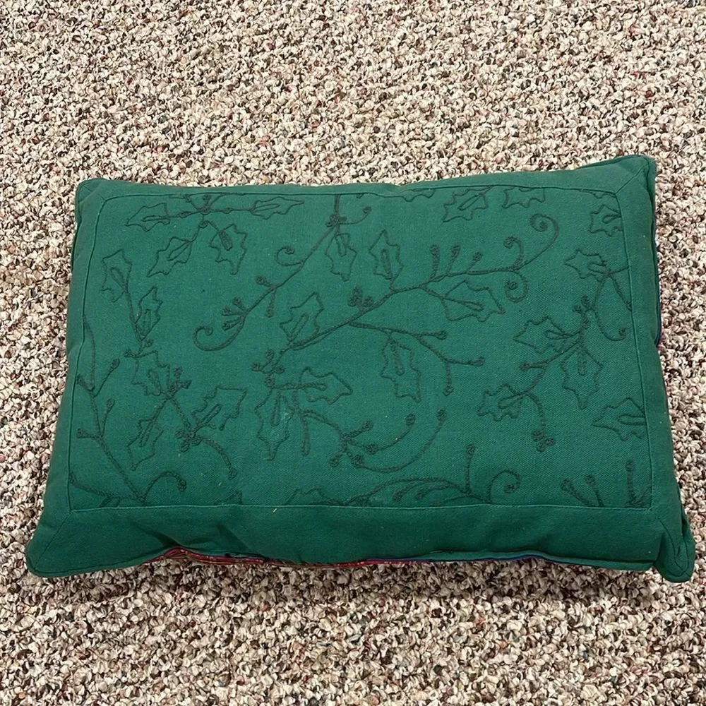 Handmade snowman/winter pillow (12x17)